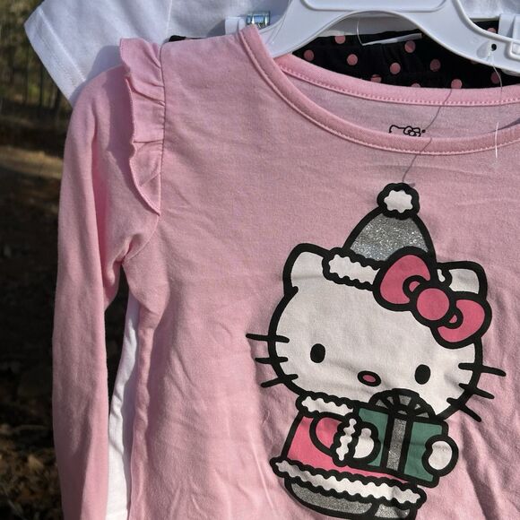NEW Sanrio Hello Kitty 3 Piece Girls Outfit-Winter‎ Holiday Christmas - Size 5/6 - Picture 3 of 11